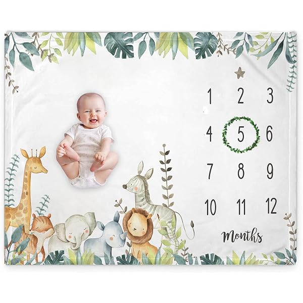 Birth Announcement Sign Baby Monthly Milestone Cards - Double Sided ...
