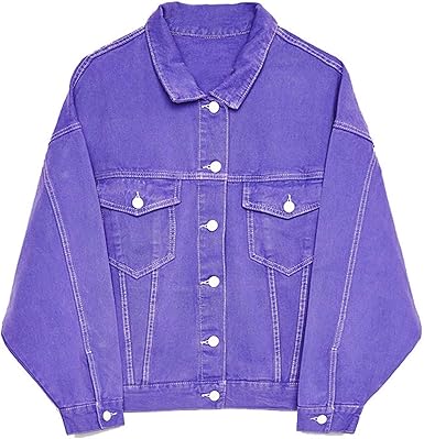 womens purple denim jacket