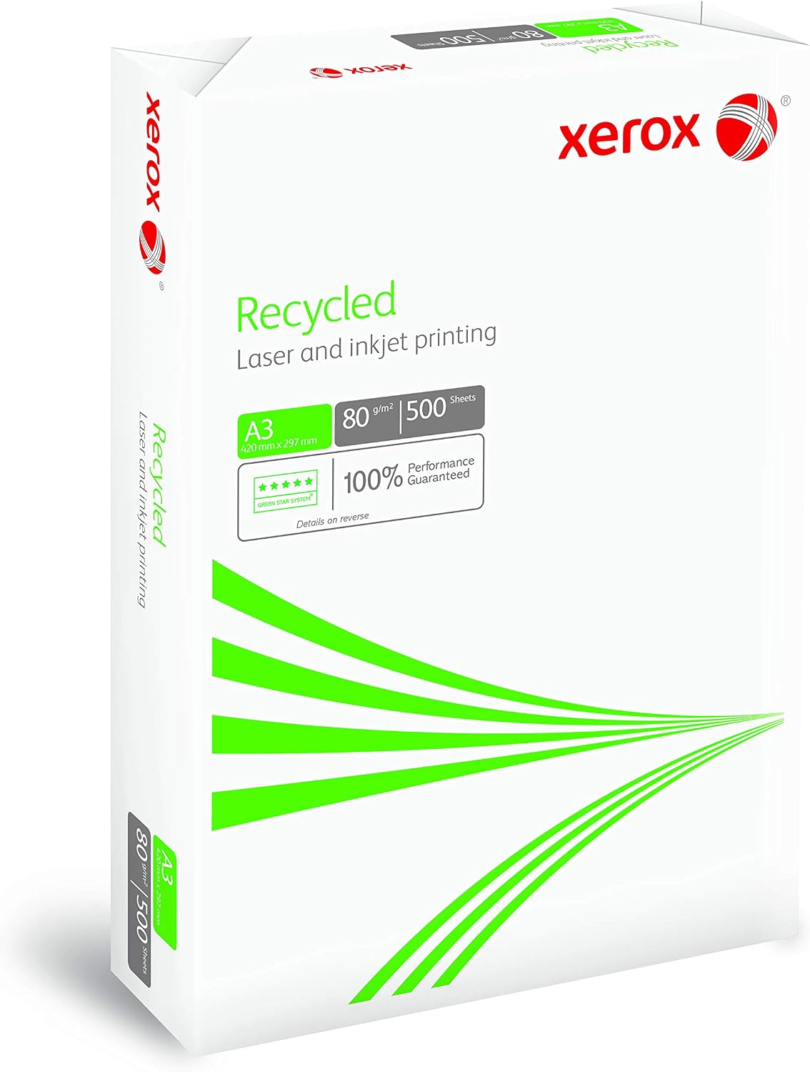 Xerox Recycled Paper 100% Recycled A3 80gsmWhite Ref 003R91166-1 Ream 500 Sheets, Dark white - Image 3