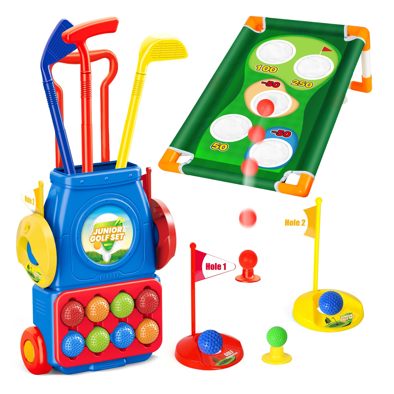 Photo 1 of TOY Life Kids Golf Clubs Set 3-5 Toddler Golf Set for Age 5-8, Indoor and Outdoor Golf Toys Birthday Gift