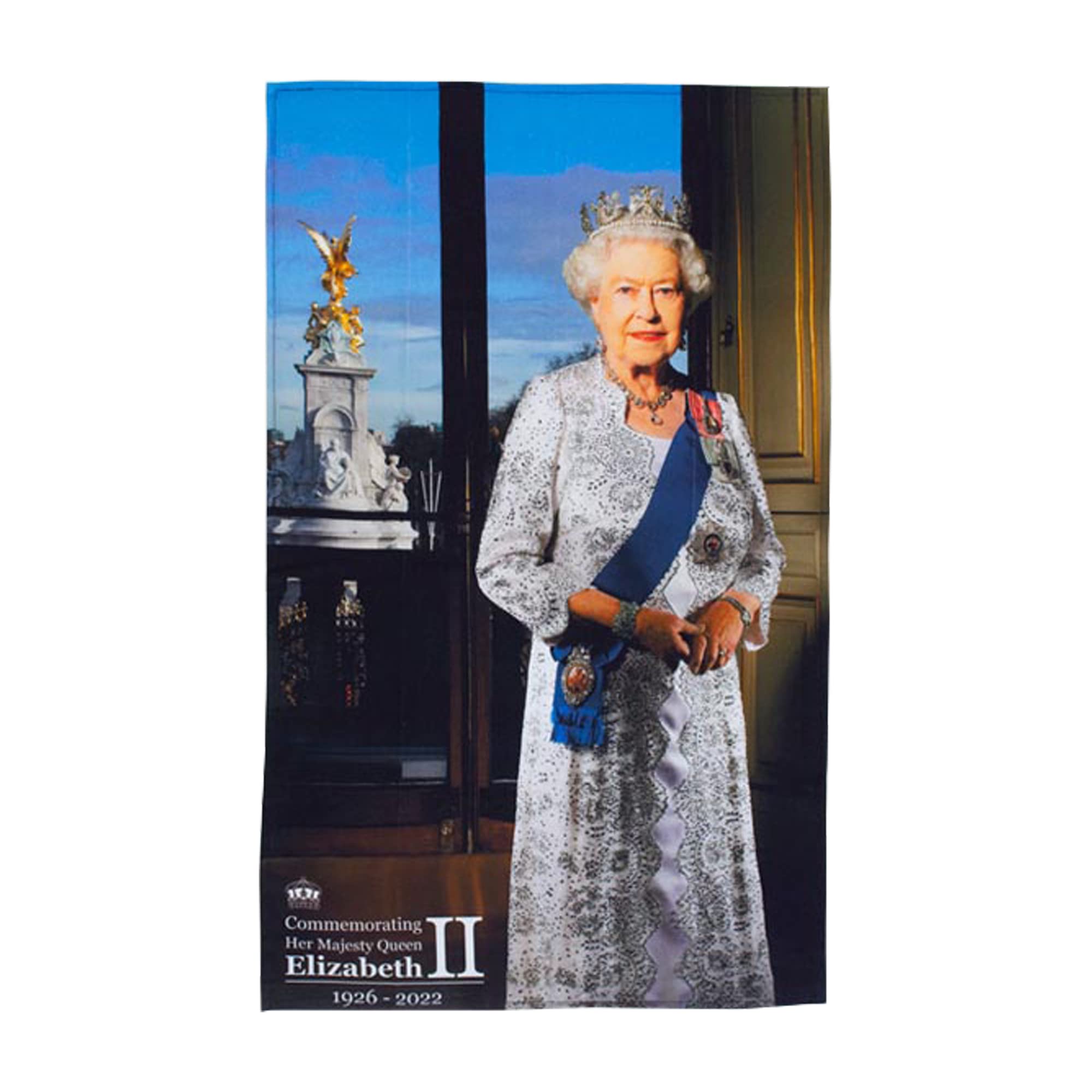 Queen Elizabeth II 1926-2022 Commemorative Tea Towel - A Memorable Souvenir Gift for Home Décor Keepsake Collection Ornament (By LILAJ)