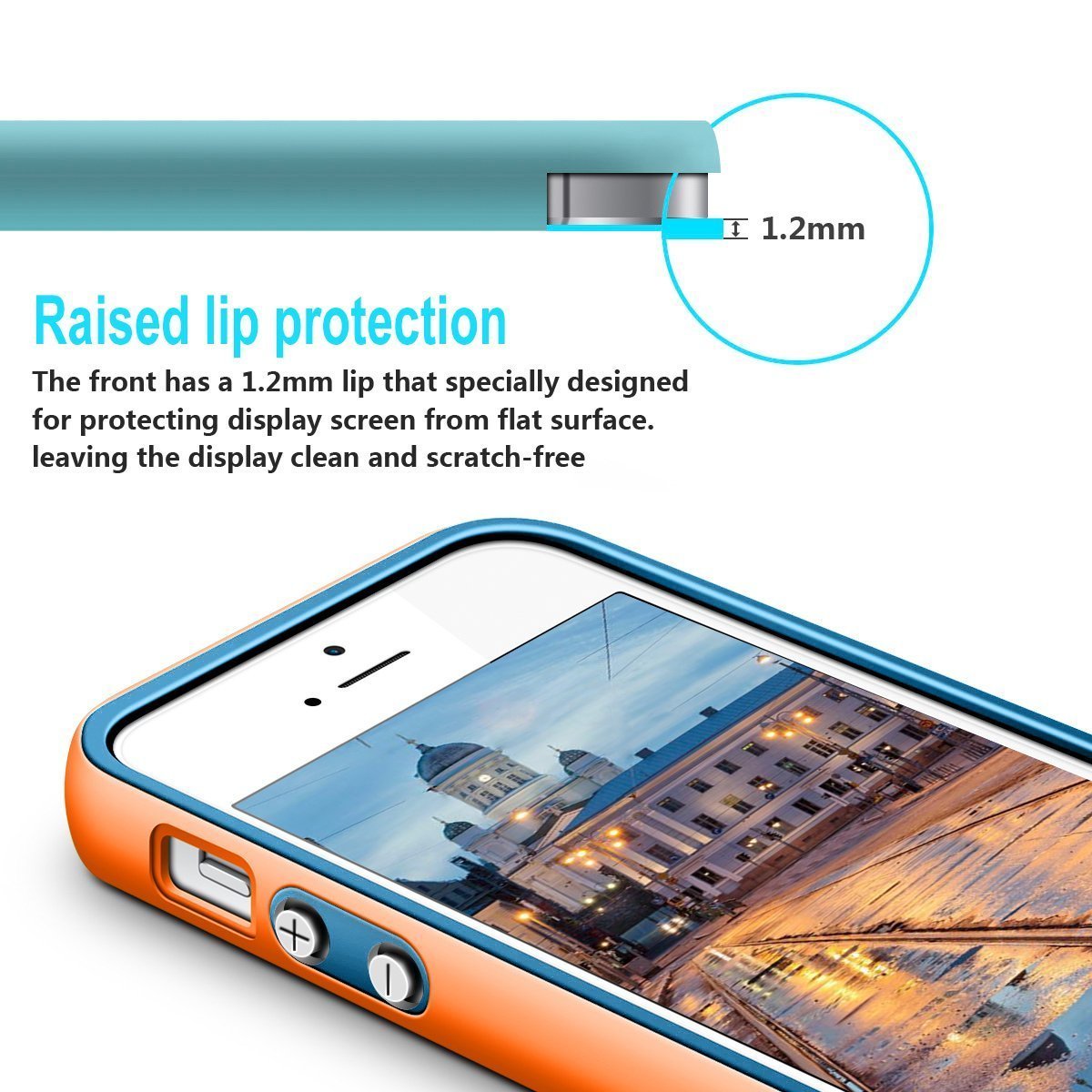 iPhone 5s / 5 / SE Case, LoHi Apple iPhone 5S Case [Dual Protection] Anti-Scratch Shockproof Bumper Case - Blue