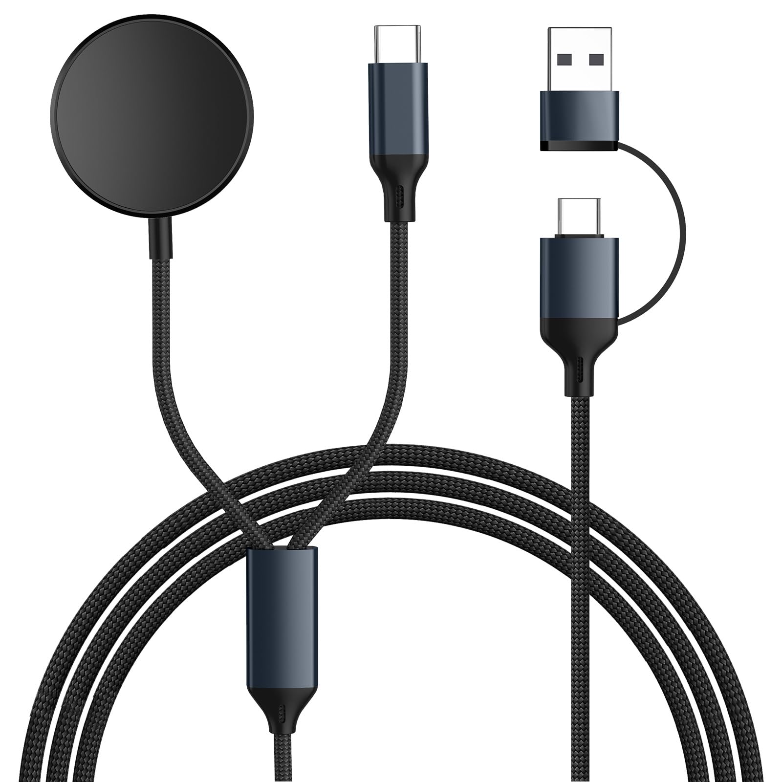 Fast Charger for Samsung Watch and Phone - 25W Fast Charging Cable for Samsung Galaxy s25/s24/s23/s22 Ultra, Galaxy Watch Ultra 8/7/6/5/4 Charger - Supports Data Transfer, CarPlay & Android Auto