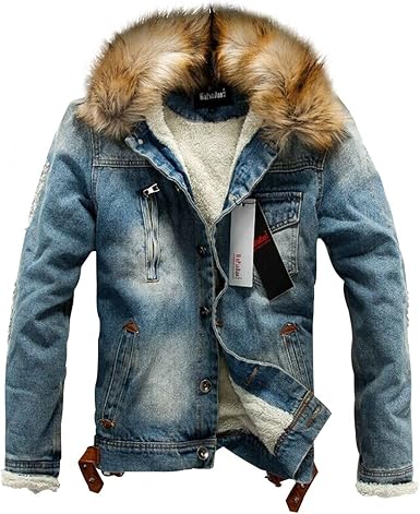 jean coats with fur
