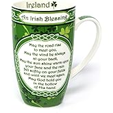 Shamrock "May the Road Rise to Meet You" Bone China Coffee Mug