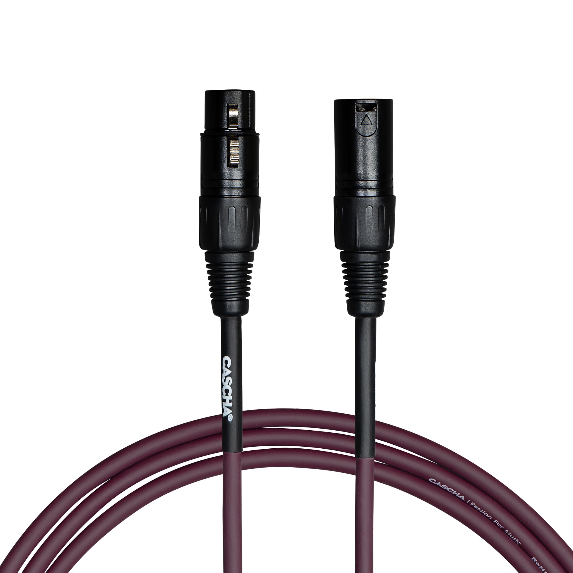 CASCHA Standard Line Microphone Cable (XLR), Purple, 6m