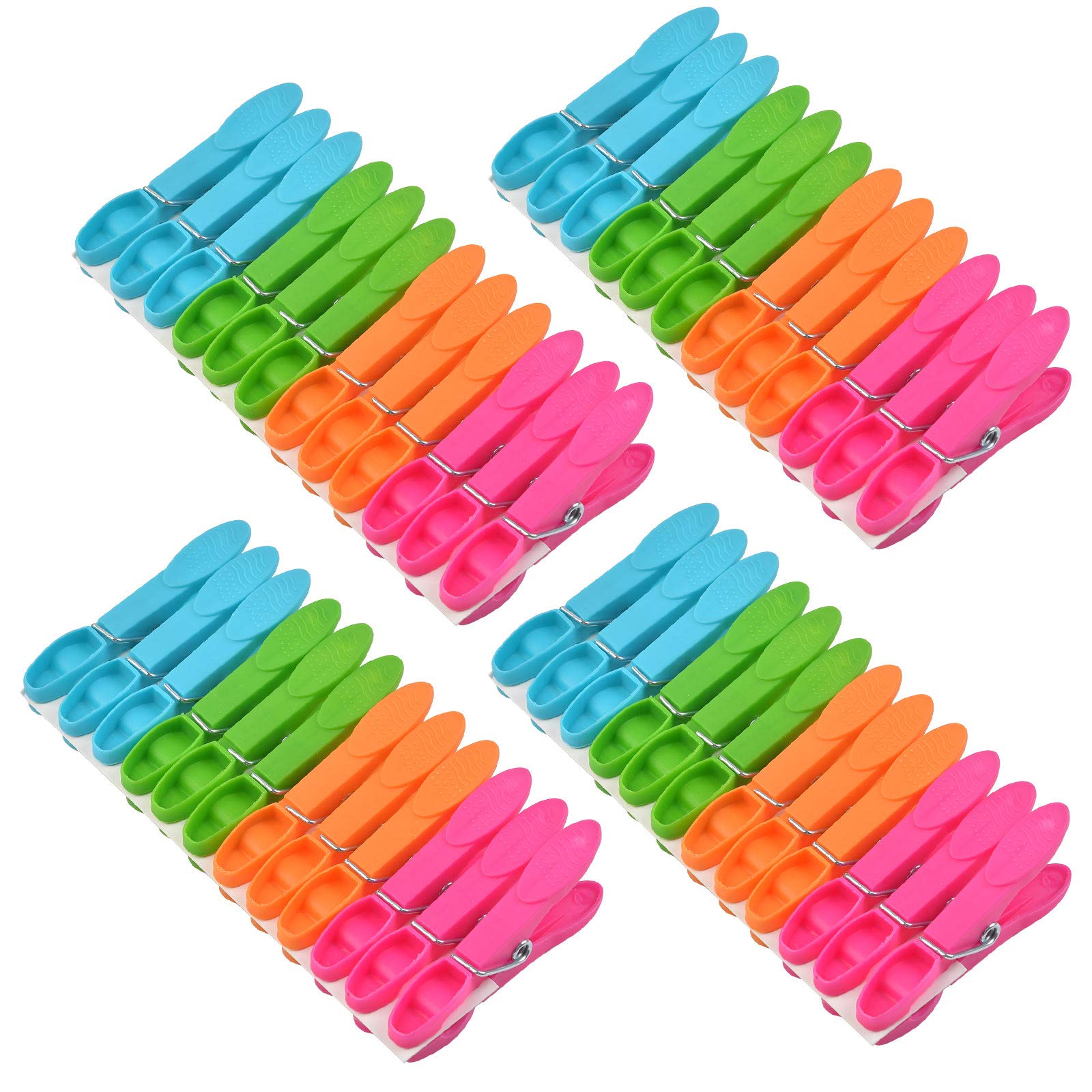 ATPWON Clothespin Clothes Clips, 48PCS Clothes Grip Windproof Clothes Pins Clothes Clips for Grabbing Everyday Clothes Such as Clothes, Socks, Towels and Sheets