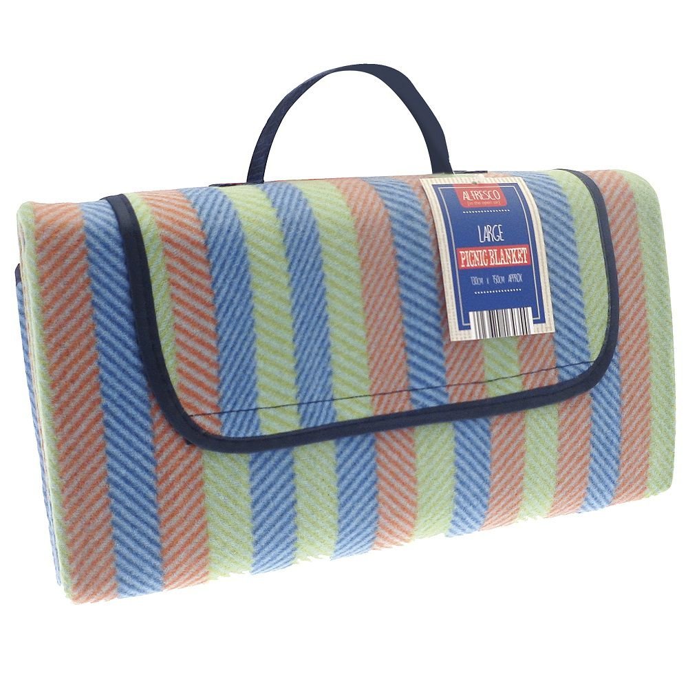 Country Club Picnic Blanket 130x150cm Stripes Amazon.co.uk Kitchen & Home