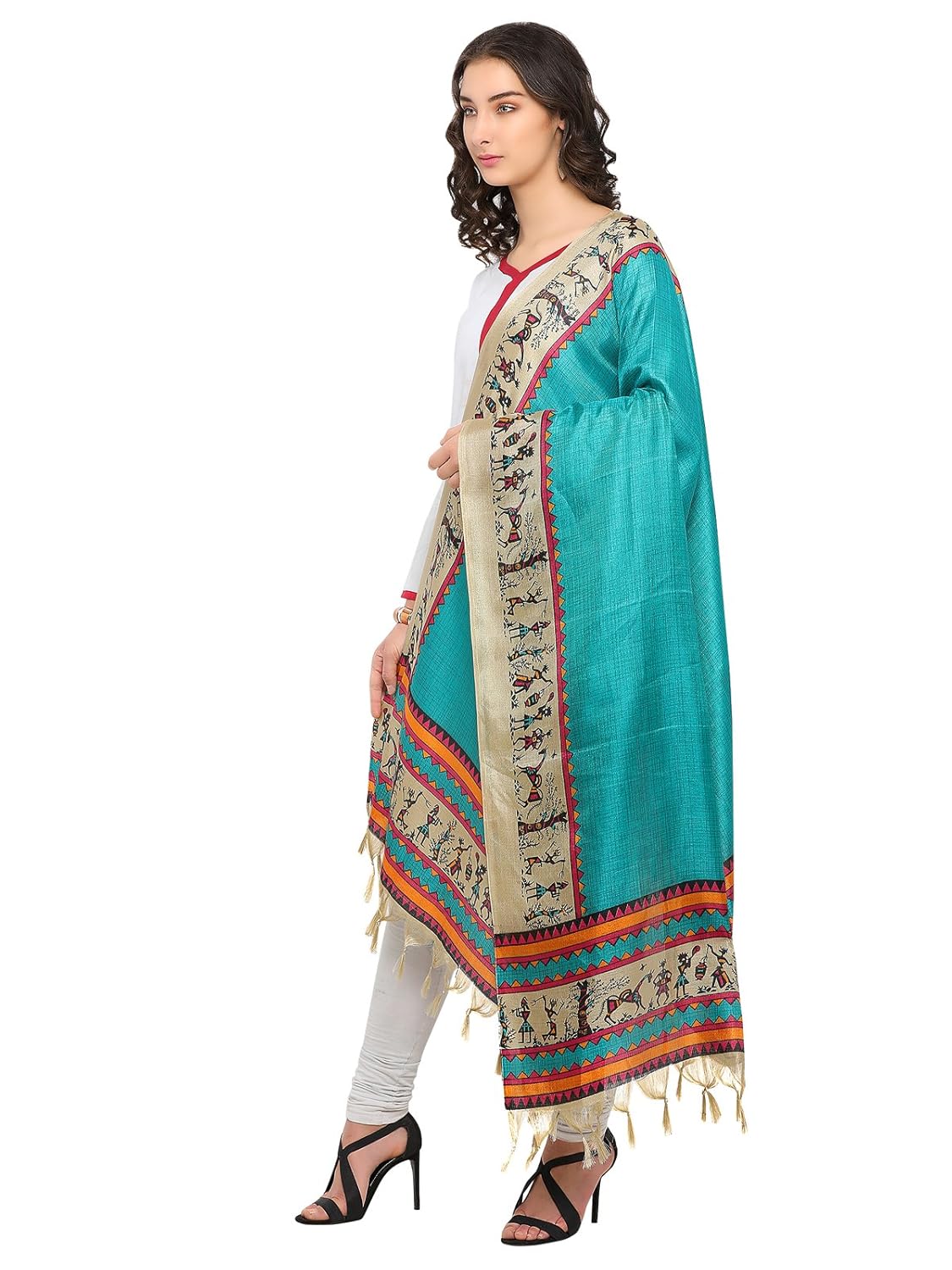 kanchnar women's bhagalpuri silk printed dupatta