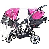 Weather Shield Double Stroller Rain Cover Twin Tandem Universal Size Baby Toddler Wind Shield Deal Popular Accessories Waterp