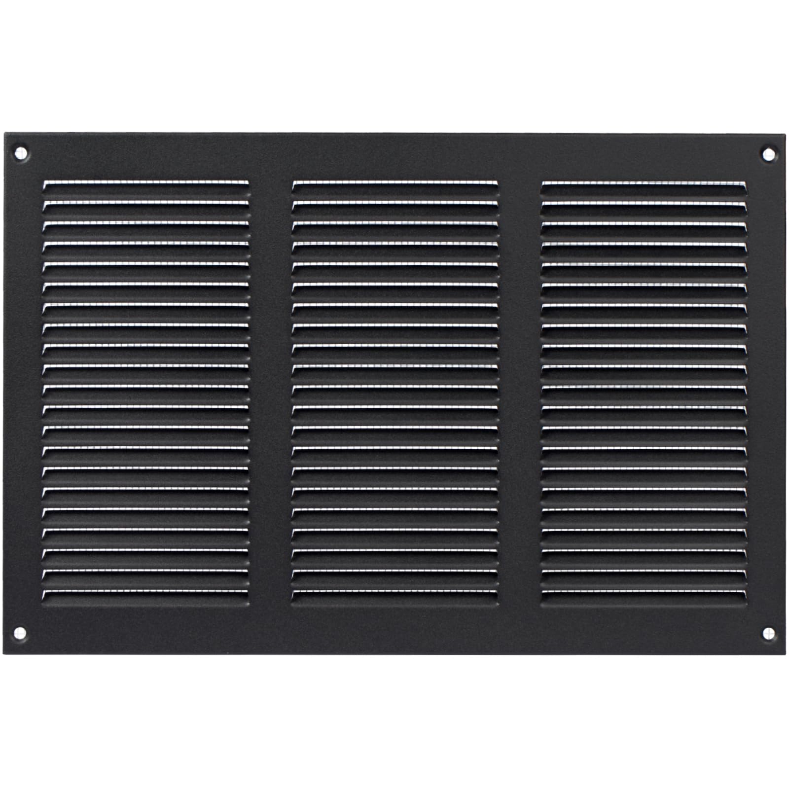 12" x 8" Inch (Outer Dimensions) Anthracite Air Vent Cover - Steel Return Air Grilles - for Ceiling and Sidewall - HVAC - with Protection Screen (300 x 200 mm) — image 1