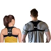 GLADTON Posture Corrector Back Brace for Men and Women. Adjustable Upper Back Straightener for Back, Neck & Shoulder Pain Relief. Universal, Large & XL Sizes for Big Men and Women L (up to 55")