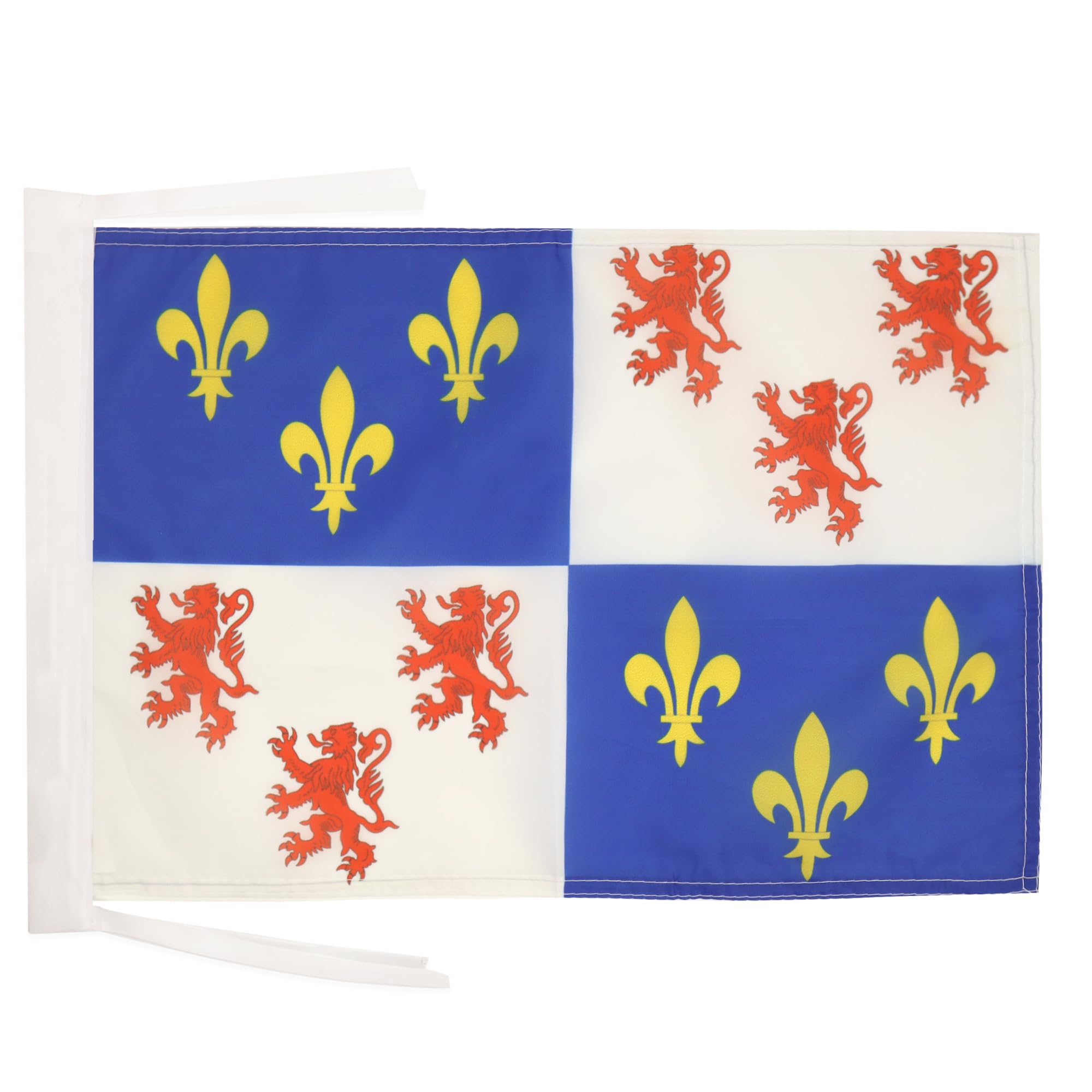 AZ FLAG - Picardy Flag - 18'' x 12'' - 100% Polyester French region of Picardie Small Banner with Two Cords - Fade Resistant - Vivid Colors - 18x12 in - 45x30 Cm โ image 1