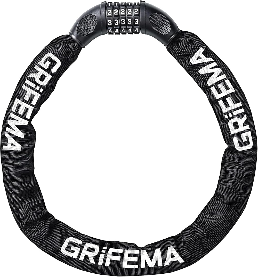 GRIFEMA GAK1201-9 Bike Lock 5-Digit Resettable Chain 900mm Black