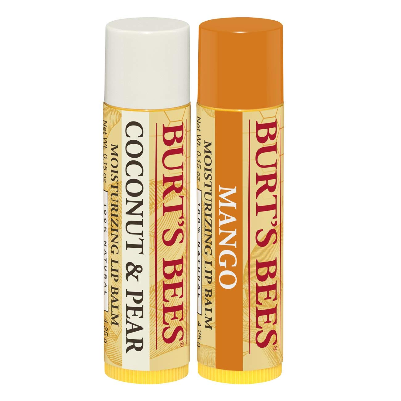 Burt’s Bees 100 Natural Moisturizing Lip Balm, Coconut & Pear and