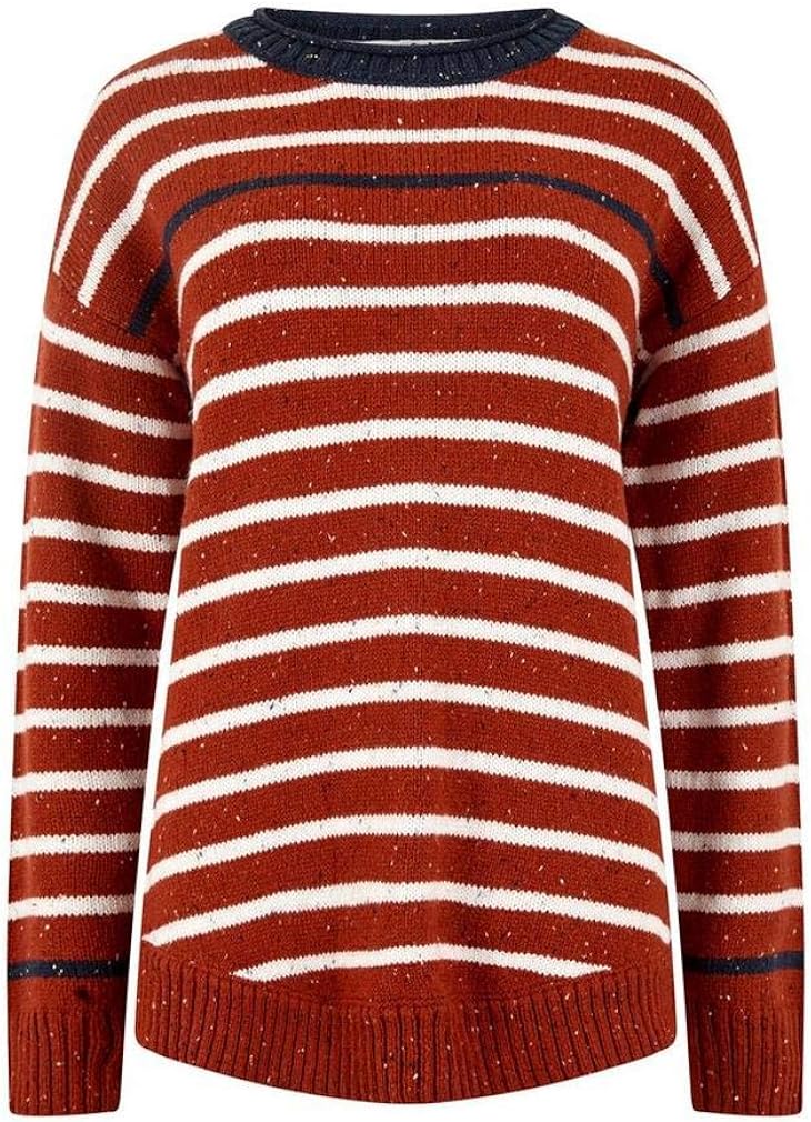 Weird Fish Women's Alexa Striped Jumper, Red, 12 Amazon.co.uk Clothing