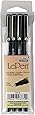 Uchida of America 4300-4B 4-Piece Le Pen Drawing Pen Set, 0.3 Point Size, Black