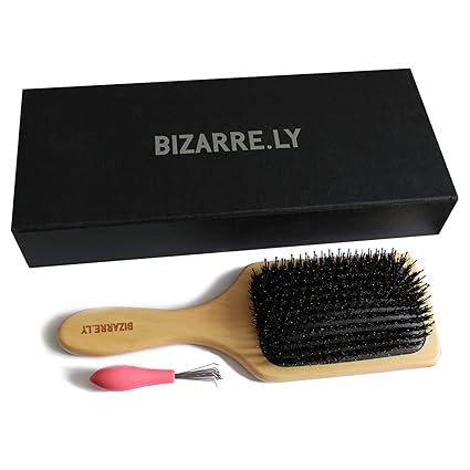 Professionelle Haarbürste zum Entwirren Detangling/Wildschweinborsten mit Haarentfernungs Werkzeug von Bizarre.ly – Der beste