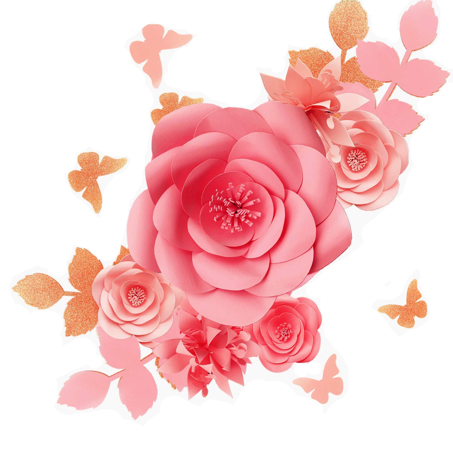 Fonder Mols 3D Paper Flowers Decorations for Wall (Blush Pink, Set of 16), Paper Flower Backdrop, Nursery Decor, Giant Paper Flowers, Wedding Centerpiece