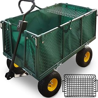 Deuba Bollerwagen herausnehmbare Plane bis 550kg belastbar Handwagen Gartenkarre Gartenwagen Transportwagen Karre