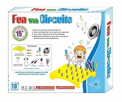 Skyhigh Fun with Circuits Game School Project Perform 15+ Experiments No Soldering Required Learning and Educational Easy to use Electronic Components Working Projects