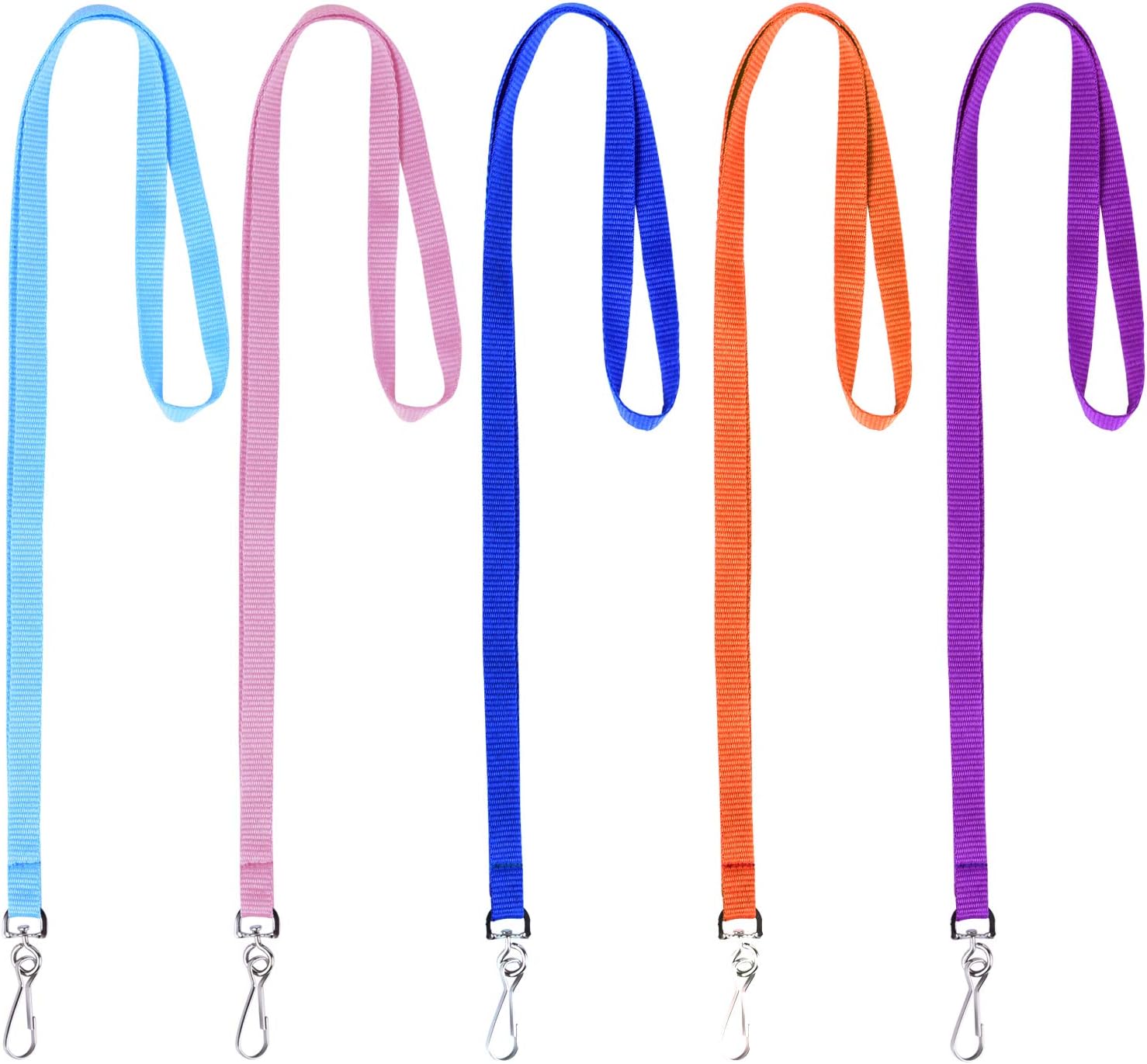 wisdompro 20 Pcs Neck Strap Lanyard, 17.7 Inch Colourful Office Lanyard with Swivel Hook for Keys Name Tags - Image 4