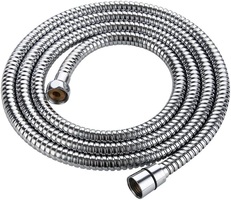 Home Lody Chrome 2.0 m Flexible Double Interlock Stainless Steel Shower Hose Double Lock Shower