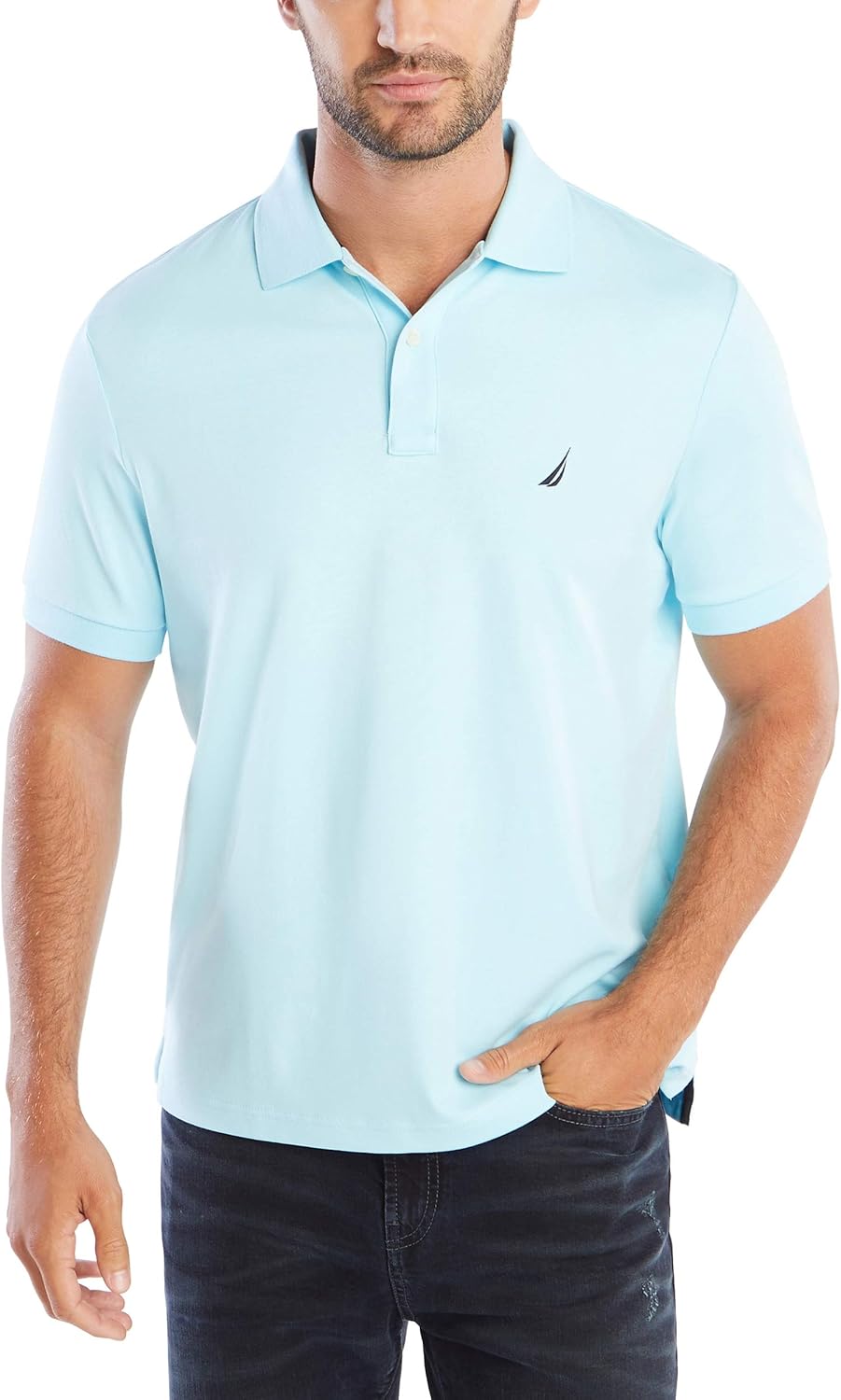 Nautica Men's Classic Fit Short Sleeve Solid Soft Cotton Polo Shirt at  Men’s Clothing store