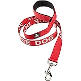 Service Dog Leash Wrap, Emotional Support Dog Leash with Neoprene Handle and Reflective Lettering - Supplies or Accessories for Service Dog Vest, Emotional Support Vest, or ESA Harness