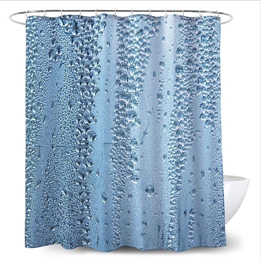 misshxh Duschvorhang, Blauer Einfacher Wasserdichter Duschvorhang