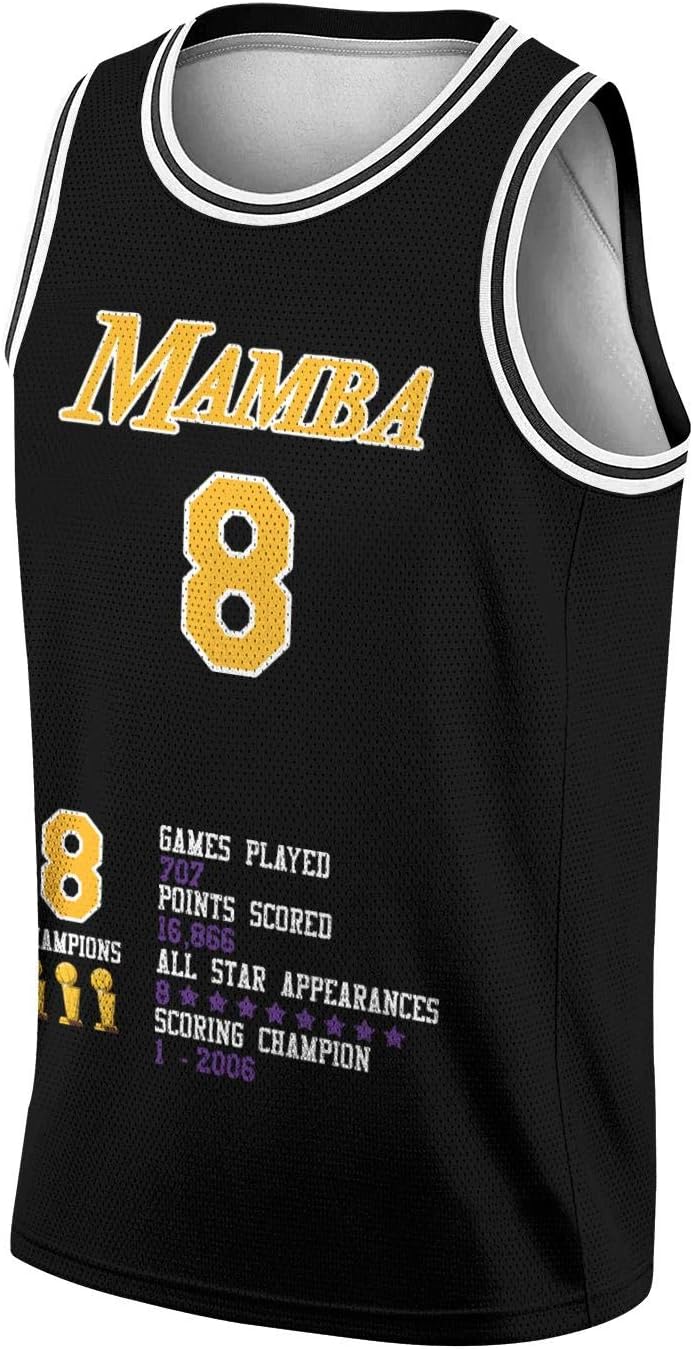 in Memoriam LA Legend 8 24 Mesh Athletic Sports Basketball Jersey Tank Top