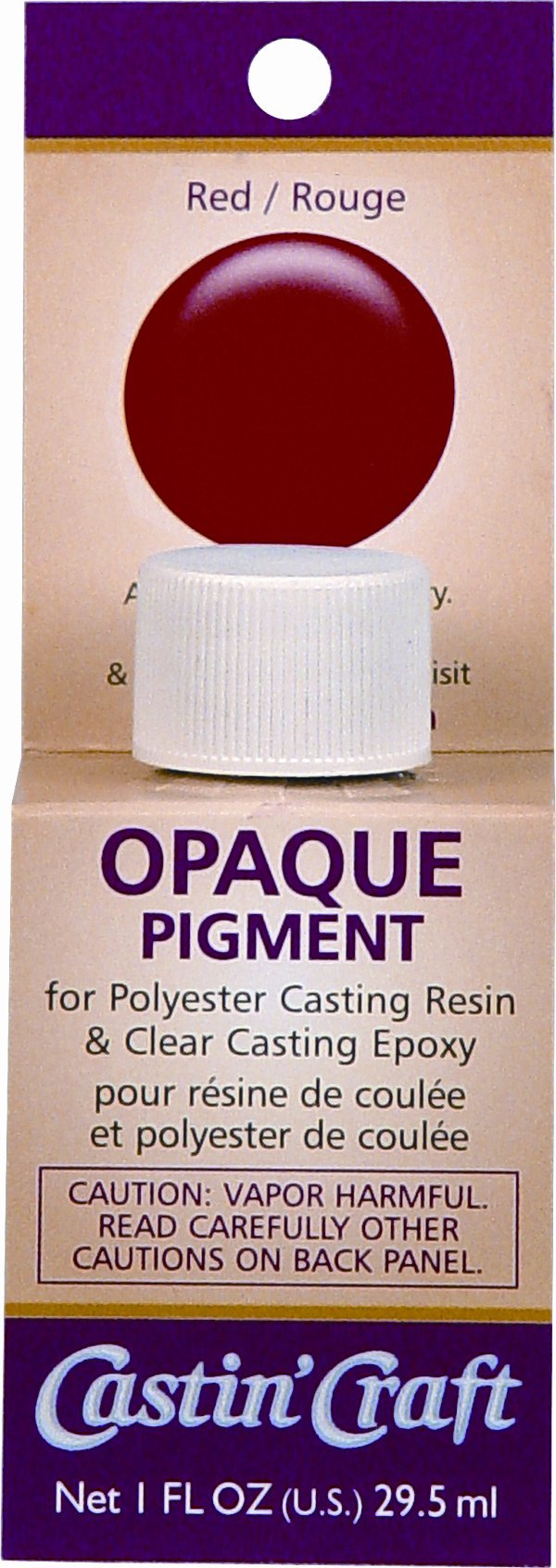 Environmental Technology 1-Ounce Casting' Craft Opaque Pigment, Red