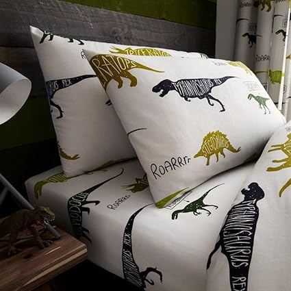 Goldstar Dino Girls Boys Kids Single Dinosaur Duvet Quilt Cover