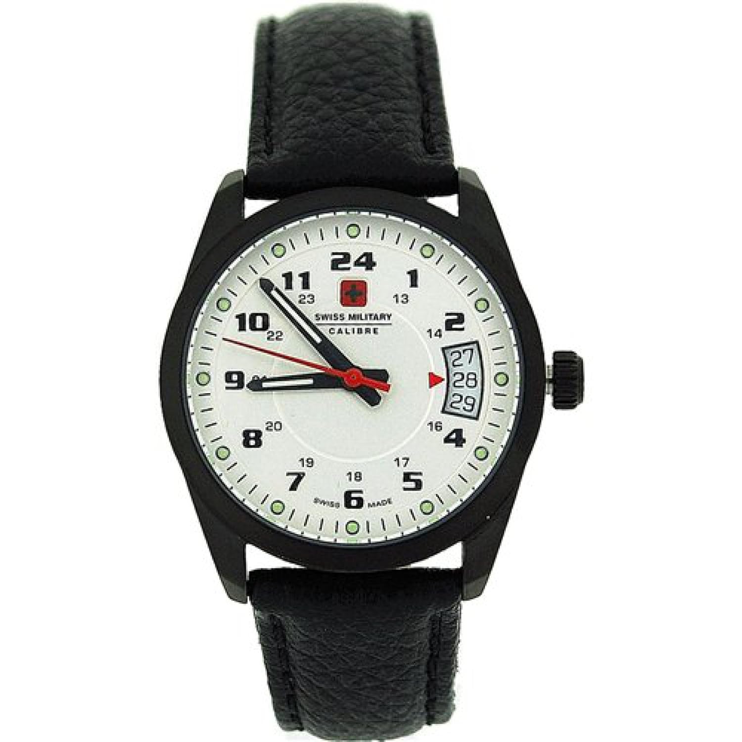 早割クーポン Swiss Military Trooperブラック本革ストラップレディース用スポーツウォッチsm06 6t1 W B00a9wgy4u Vasleague Com