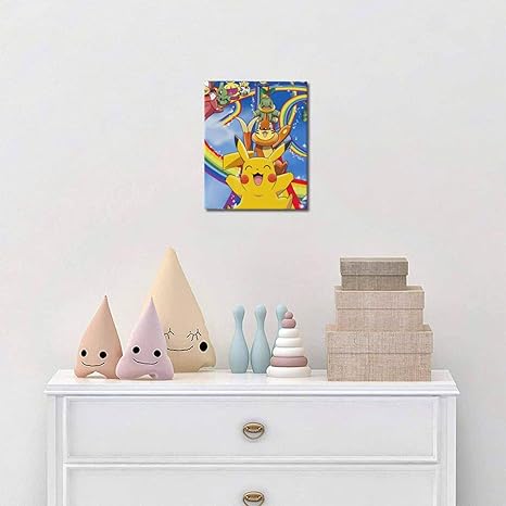 Amazon Co Jp ポケットモンスター5 装飾画 人気 アートパネル 新居祝い 個性ギフトアートフレーム インテリア 部屋飾り アート ポスター 枠なし 壁飾り 25cm ホーム キッチン