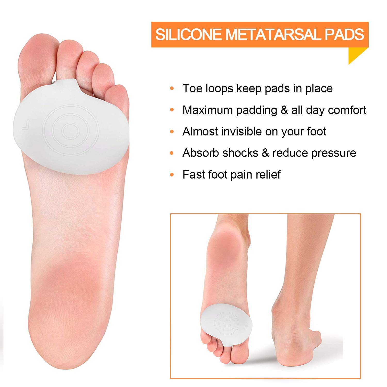 Metatarsal Pads Ball of Foot Cushions for Women mortons Neuroma Pads
