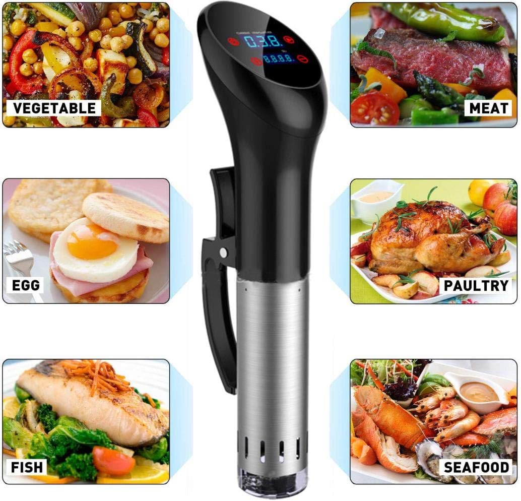 German original motor technology. accurate vacuum cook Food sous vide cooking machine cooker and Vacuum Air Sealing System, black