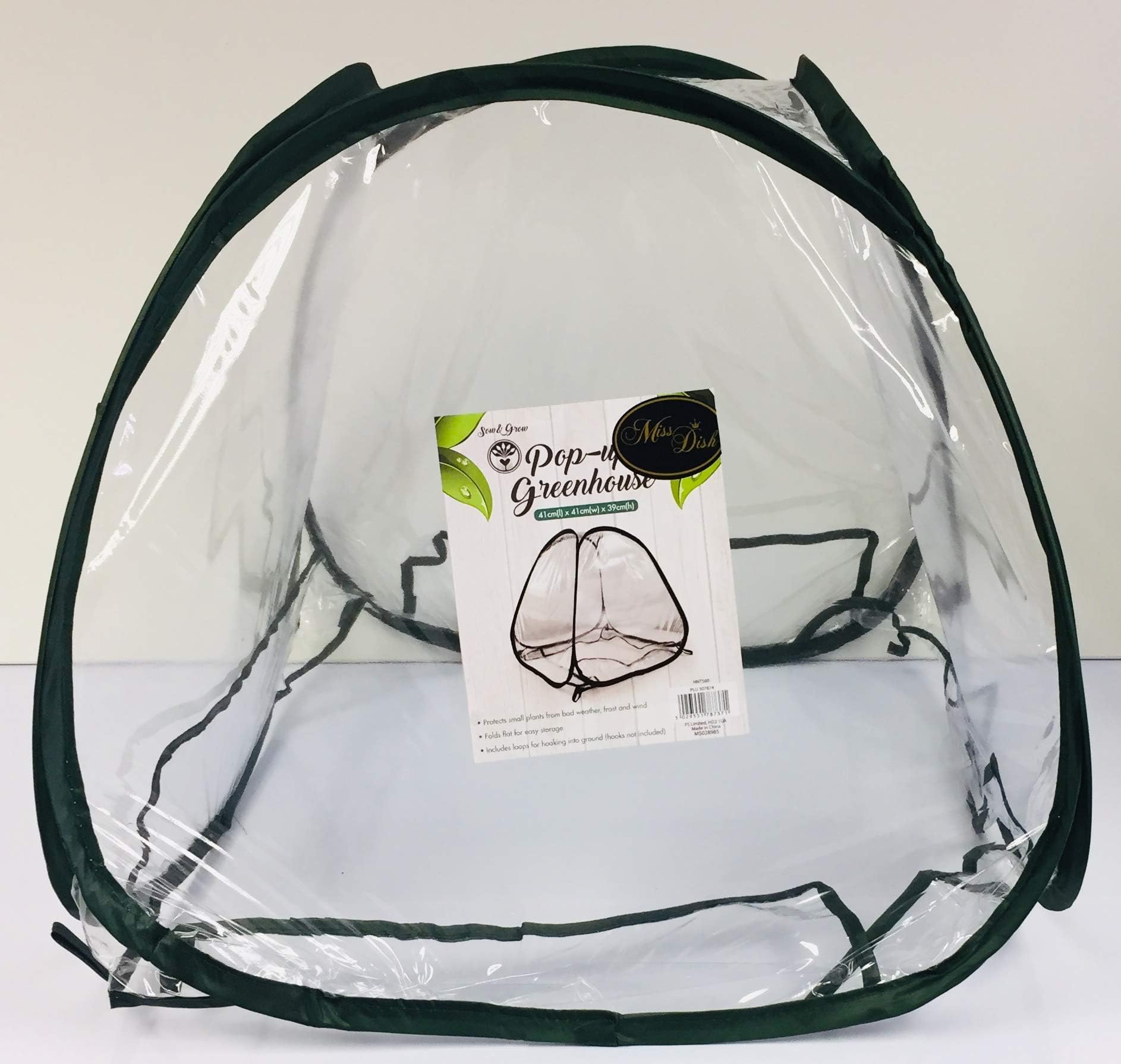 Crown Crest Pop Up Mini Portable Greenhouse Tent - Length 41cm x width 41cm x height 39cm approx.