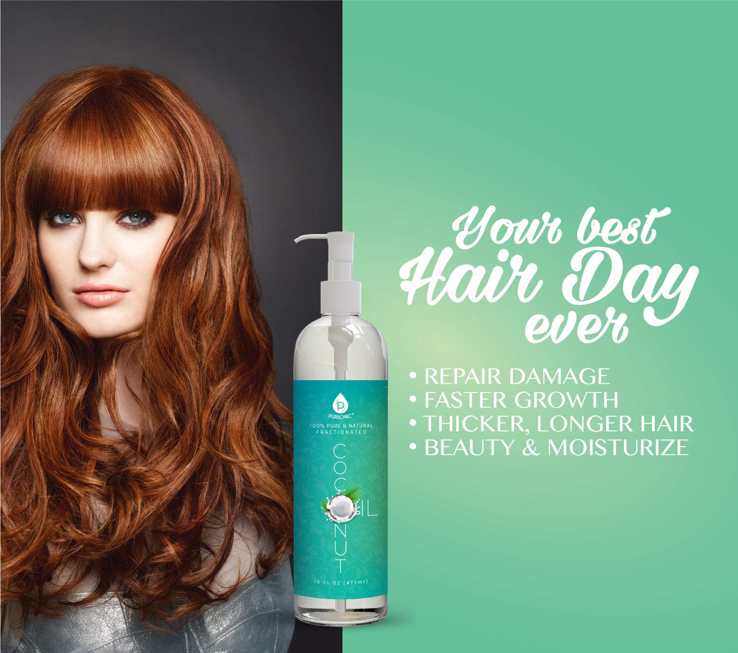 Pursonic 100% Pure Fractionated Coconut Oil, 16oz Oil for Massages, Therapeutic Recipes & Essential Oils : Beauty