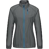 Little Donkey Andy Women's Lightweight Rain Cycling Stretch Jacket with Hood, Windproof and Waterproof, Ultralight Packable