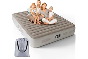 SEBOR Air Mattress Queen with Built in Pump, Height 13" Durable Queen Airbed, Suit for Home & Guests,Travel Air Mattress Queen for Adults,Inflatable Travel Bed,660lb MAX