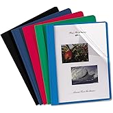 Oxford Clear Front Report Covers, Assorted Colors, Letter Size, 25 per Box (55813EE)