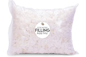 Husband Pillow Medium Premium Shredded Memory Foam 1 Pound Stuffing Bag - Safe/Clean Proprietary Foam Blend - Easy to Customize Your Perfect Loft - Make Your Reading Pillow Even Fluffier