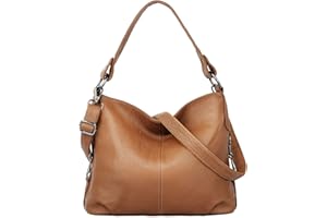 YALUXE Genuine Leather Shoulder Bags Stylish Hobo Handbags Purses Crossbody Bags for Women