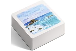 FLUNBRATO Watercolor Sketchbook 80 Sheets,4.7 x 4.7 Inch,100% Cotton Mini Travel Watercolor Paper Pad,Cold Press 140LB 300GSM