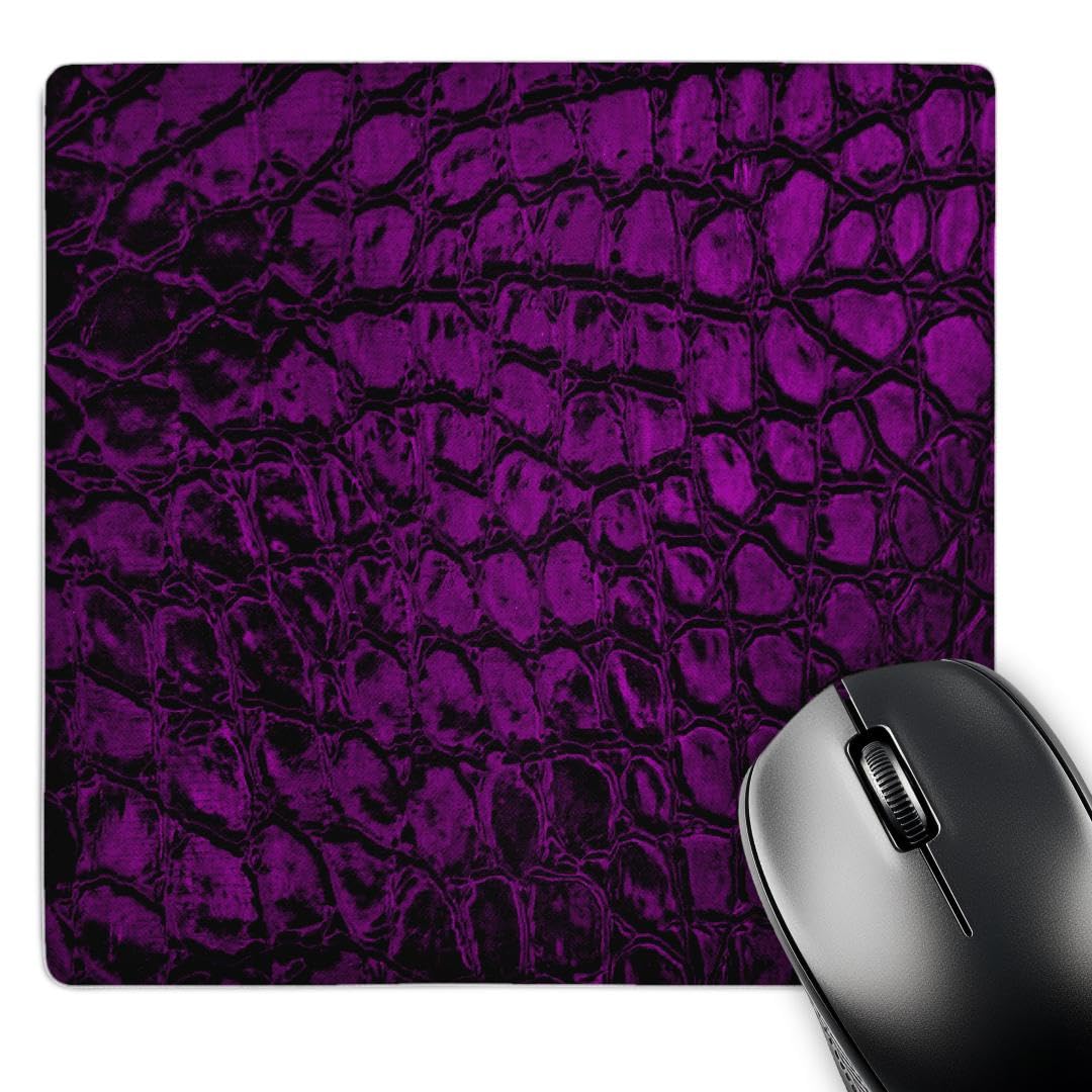 3dRose mp_78526_1 8 x 8-Inch Pretty Purple Leather Look One Dimensional Design Mouse Pad