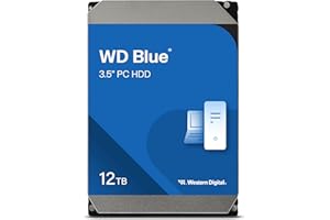 Western Digital 12TB WD Blue Internal Hard Drive HDD - 7200 RPM, SATA 6 Gb/s, 512 MB Cache, 3.5" - WD120EAGZ