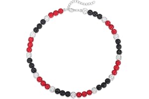 QINJIEJIE Baseball Necklace for Men Glitter Bling Rhinestone Beaded Collection Necklace for Women 16/18in Inspired Sports Jewelry Baseball Chain Cool Gifts for Baseball Players Team Lovers