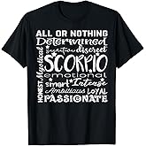 Scorpio Tee Shirt Zodiac Sign Birthday Gifts for Women Tops T-Shirt
