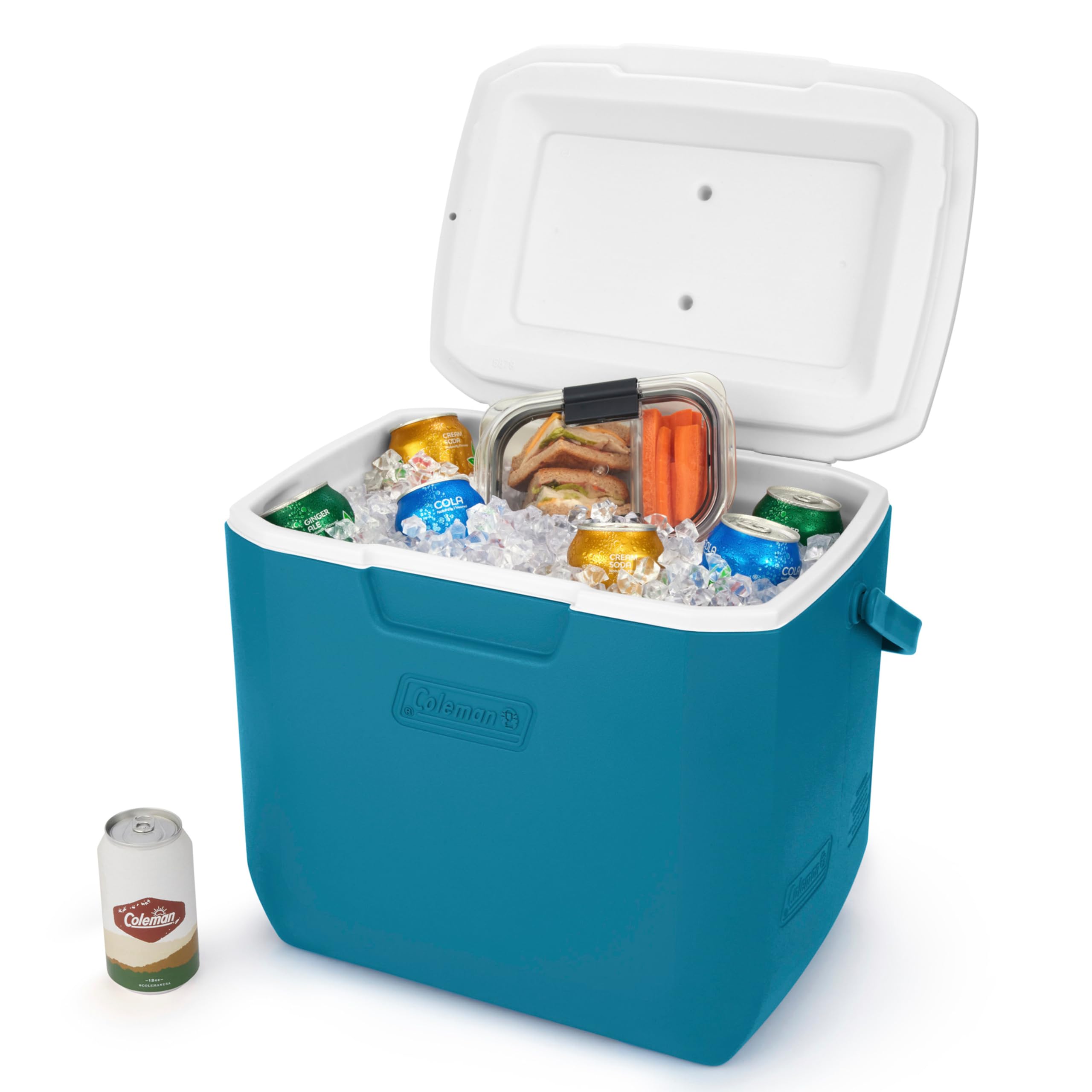 Coleman Chiller 30qt Insulated Portable Cooler with Ice Retention & Large Carry Handle, Made in USA, Great for Camping, Tailgating, Parties, Sports, Concerts & More